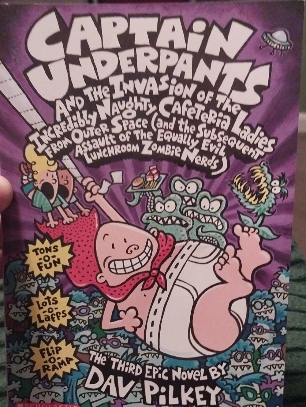 Scholastic Purple Captain Underpants Illustrated Novel Cover